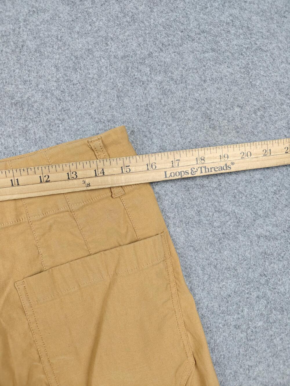 Maeve Pants Womens 31x25 Beige Khaki Wide-Leg Relaxed Flat Front Pockets - Picture 8 of 12